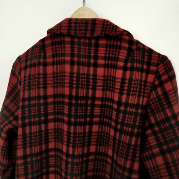 True Vintage Pendleton 100% wool red + black plaid - Picture 6 of 7